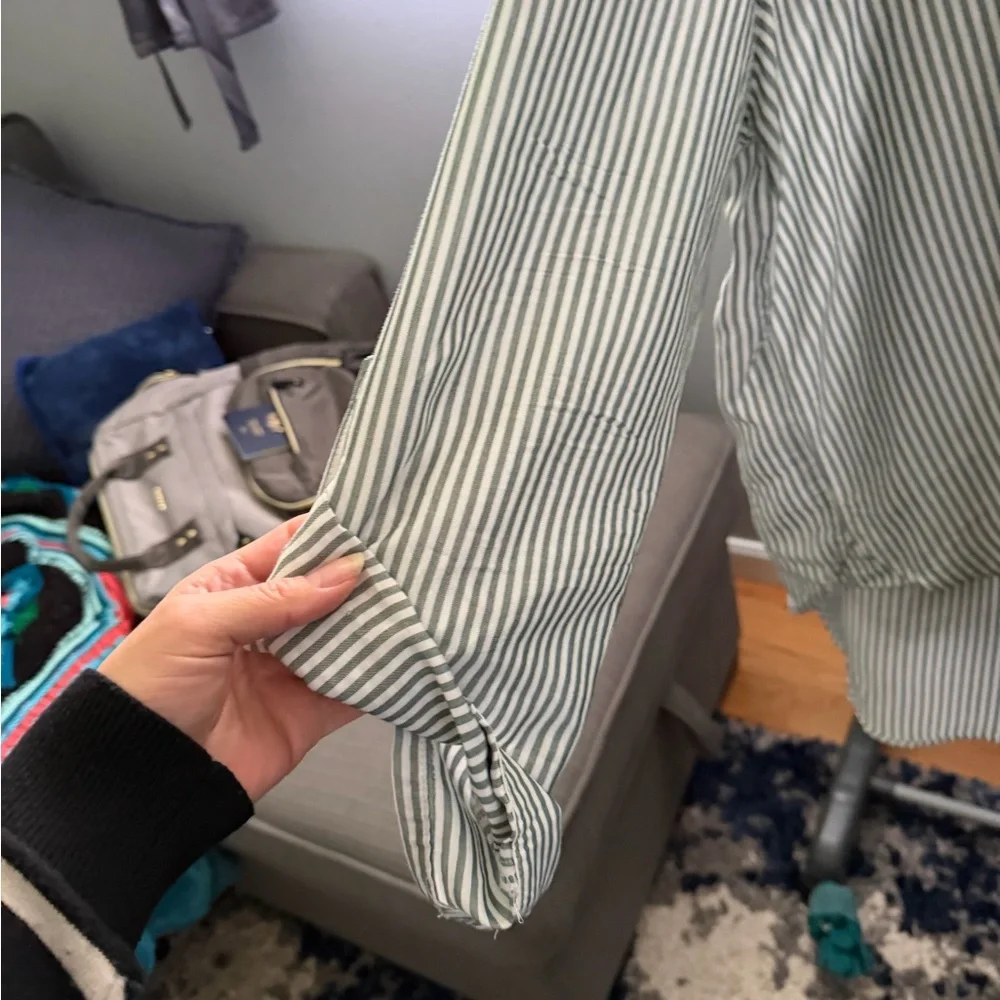 Velvet Heart Green Striped Button-Down Shirt - Picture 2 of 4